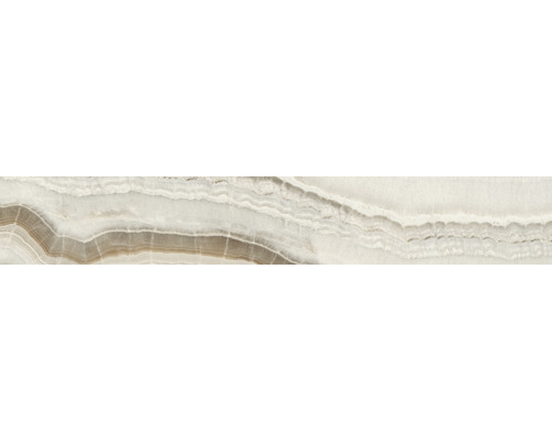 Plinthe de carrelage Athen White Pulido 10x60 cm Motif de carreaux aspect pierre