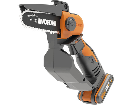 Worx Scie à élaguer sans fil 20V 12cm WG324E avec compris 1 batterie 2Ah et un chargeur