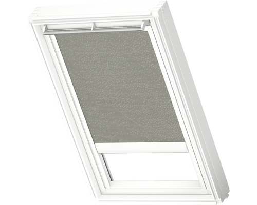 Store tamisant VELUX olive à pois à énergie solaire cadre aluminium RSL FK08 4165S