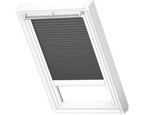 Store plissé Velux à énergie solaire gris graphite uni FSL MK10 1274S