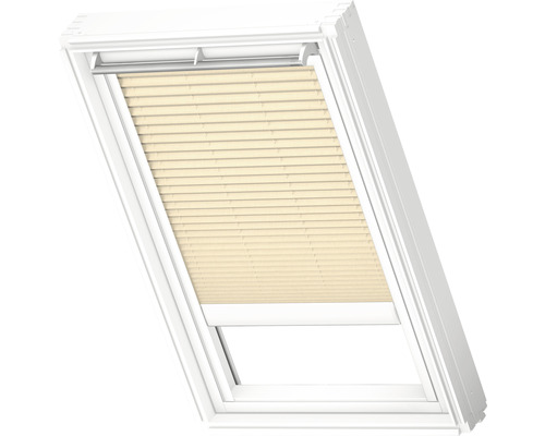 Store plissé Velux à énergie solaire crème beige uni FSL MK04 1278SWL