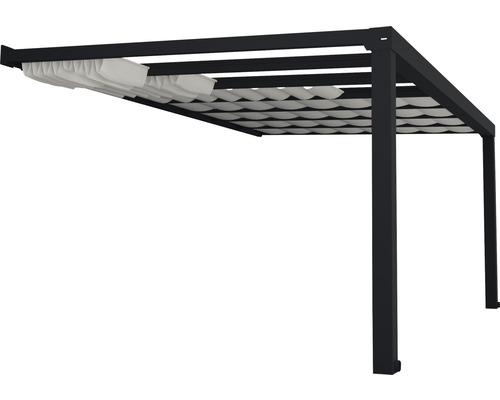 Pergola avec toit en tissu pour le jardin