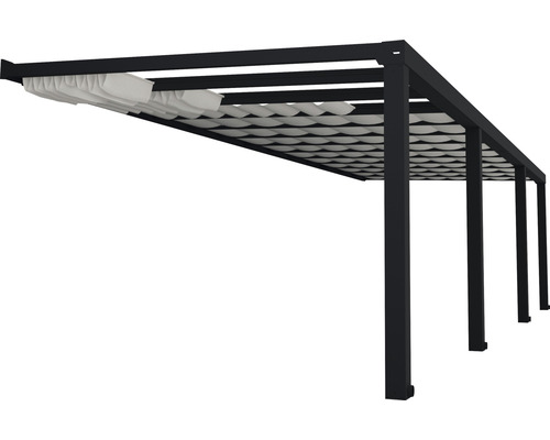 Pergola avec toit en tissu pour le jardin