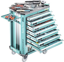 Technocraft Servante d'atelier Swiss Team Plus+ 775 x 1035 x 530 mm vert 743 pièces