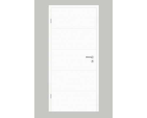 Zimmertür Pertura Tilda 10 Design weiß (ähnlich RAL 9003) 86x198,5 cm Links