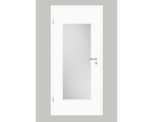 Pertura Zimmertür Tilda 10 Design weiss (ähnlich RAL 9003) 86x198,5 cm Links mit Lichtausschnitt HD (ohne Glas)