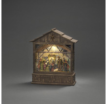 Crèche de Noël avec figurines et éclairage pour décoration de Noël