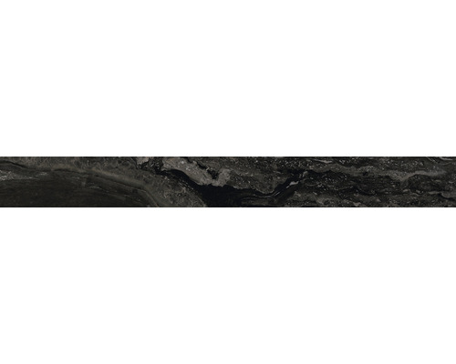 Plinthe de carrelage Orobico Dark 8x60 cm poli rectifié Panneau décoratif aspect marbre