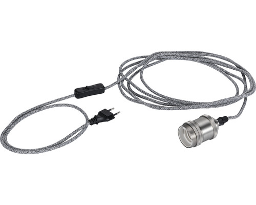 Suspension avec câble textile, fiche et interrupteur