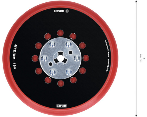 Bosch Feuille abrasive disque perforations multiples moyen, Ø 150 mm