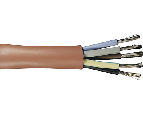 Câble silicone SLK SiHF-J 5x1,5mm² Eca (au mètre)