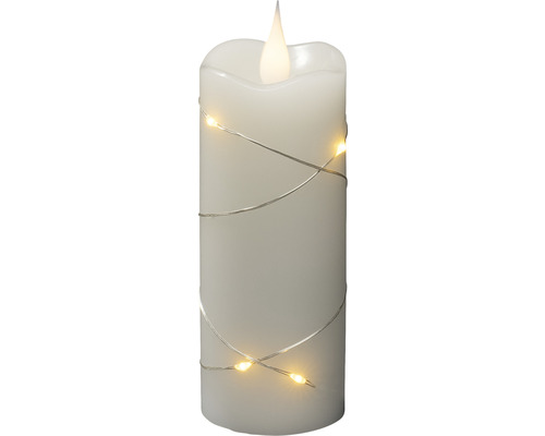 Bougie LED décorative avec guirlande lumineuse