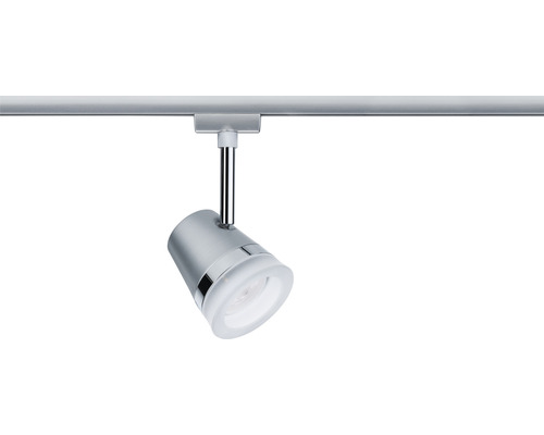 Spot LED argenté sur rail d'alimentation
