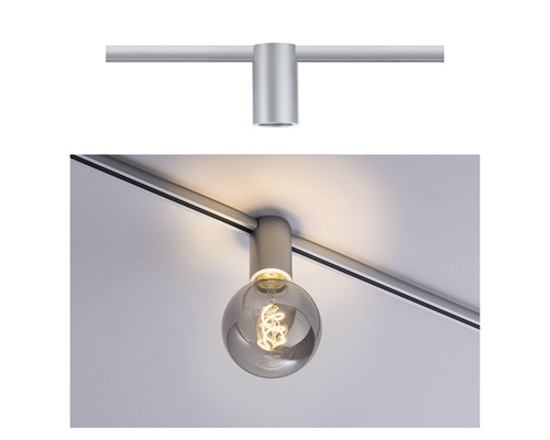 Schienensystem mit runder Lampe und Schiene