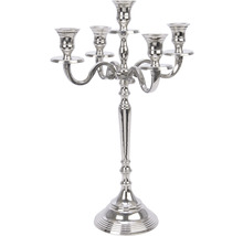 Chandelier argenté pour cinq bougies