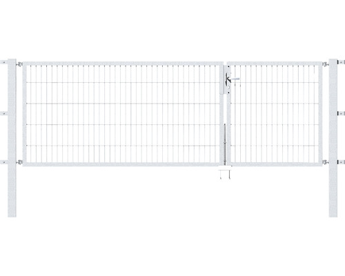 Doppeltor ALBERTS Flexo 100+200 x 100 cm 6/5/6 Rahmen 40x40 inkl. Pfosten 8 x 8 cm feuerverzinkt