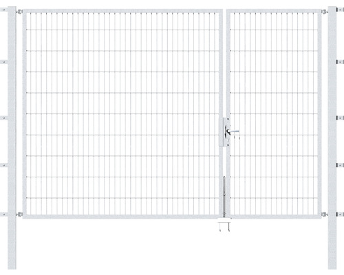 Doppeltor ALBERTS Flexo 100+200 x 200 cm 6/5/6 Rahmen 40x40 inkl. Pfosten 8 x 8 cm feuerverzinkt