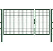 Portail double en métal pour clôture de jardin