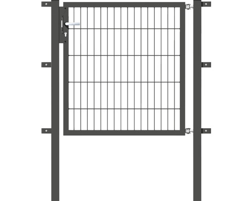 Portillon simple ALBERTS Flexo 6/5/6 100 x 100 cm y compris poteaux 6 x 6 cm anthracite