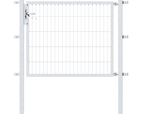 Portail simple ALBERTS Flexo 125 x 100 cm 6/5/6 cadre 40x40 avec poteau 6 x 6 cm galvanisé à chaud