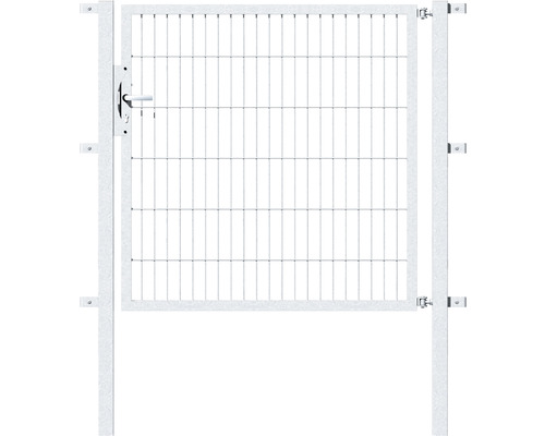 Portillon simple ALBERTS Flexo 125 x 120 cm 6/5/6 cadre 40x40 avec poteau 6 x 6 cm galvanisé à chaud