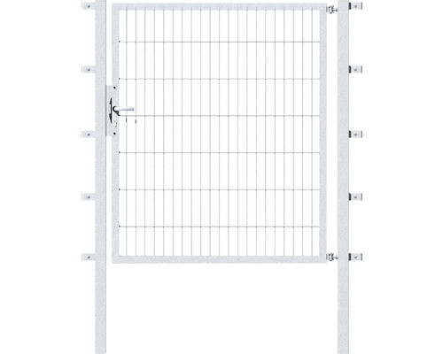 Portillon simple ALBERTS Flexo 125 x 140 cm 6/5/6 cadre 40x40 avec poteau 6 x 6 cm galvanisé à chaud