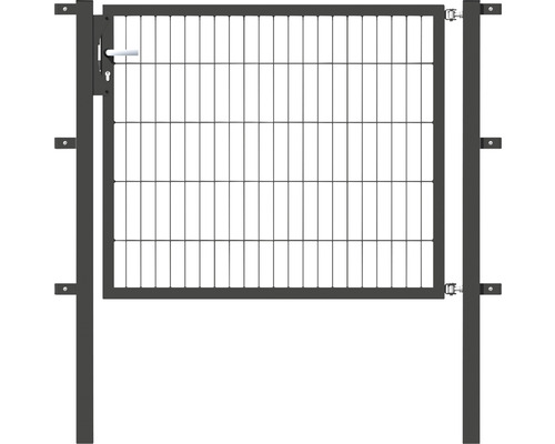 Einzeltor ALBERTS Flexo 125 x 100 cm 6/5/6 Rahmen 40x40 inkl. Pfosten 6 x 6 cm anthrazit