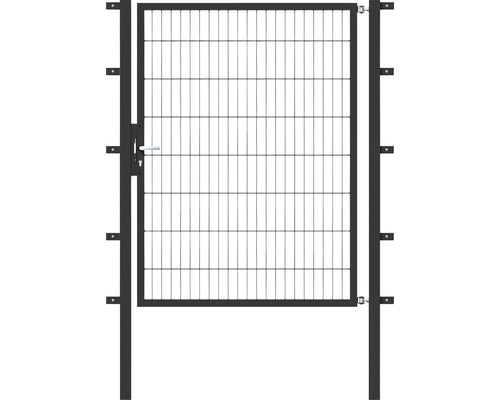 Portail simple ALBERTS Flexo 125 x 160 cm 6/5/6 cadre 40x40 avec poteau 6 x 6 cm anthracite