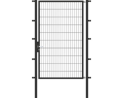 Portillon simple ALBERTS Flexo 125 x 200 cm 6/5/6 dormant 40x40 avec poteaux 6 x 6 cm anthracite