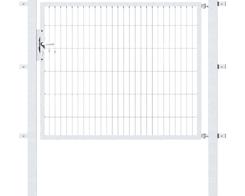 Portail simple ALBERTS Flexo 150 x 120 cm 6/5/6 cadre 40x40 avec poteau 8 x 8 cm galvanisé à chaud