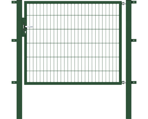 Portillon simple ALBERTS Flexo 150 x 120 cm 6/5/6 dormant 40x40 avec poteaux 8 x 8 cm vert