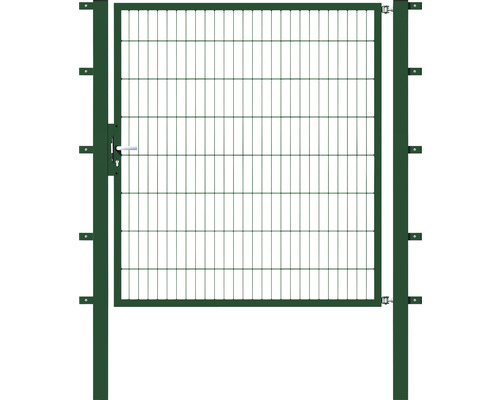 Portillon simple ALBERTS Flexo 150 x 160 cm 6/5/6 dormant 40x40 avec poteaux 8 x 8 cm vert