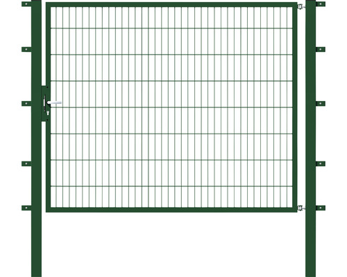 Portillon simple ALBERTS Flexo 200 x 160 cm 6/5/6 dormant 40x40 avec poteaux 8 x 8 cm vert