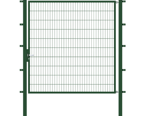 Portillon simple ALBERTS Flexo 200 x 200 cm 6/5/6 dormant 40x40 avec poteaux 8 x 8 cm vert