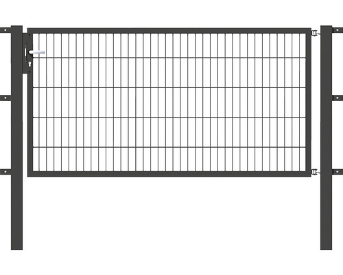 Einzeltor ALBERTS Flexo 6/5/6 200 x 100 cm inkl. Pfosten 8 x 8 cm anthrazit