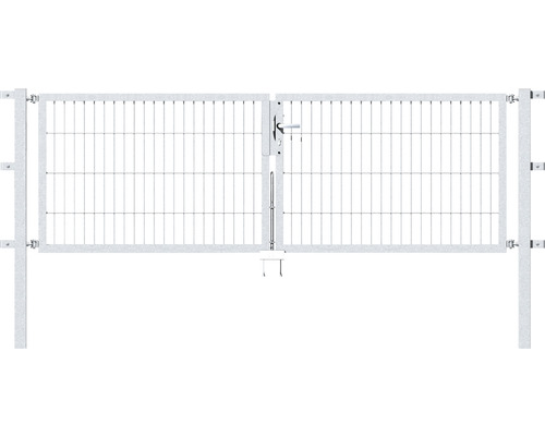 Doppeltor ALBERTS Flexo 250 x 80 cm 6/5/6 Rahmen 40x40 inkl. Pfosten 6 x 6 cm feuerverzinkt