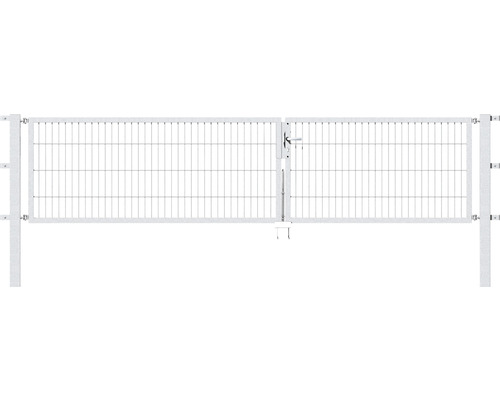 Portail double ALBERTS Flexo 350 x 80 cm 6/5/6 cadre 40x40 avec poteau 8 x 8 cm galvanisé à chaud