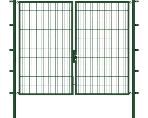 Doppeltor ALBERTS Flexo 250 x 200 cm 6/5/6 Rahmen 40x40 inkl. Pfosten 6 x 6 cm grün