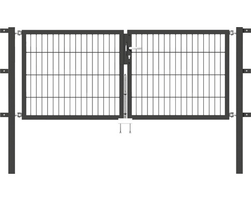 Doppeltor ALBERTS Flexo 6/5/6 200 x 80 cm Pfosten 6 x 6 cm anthrazit