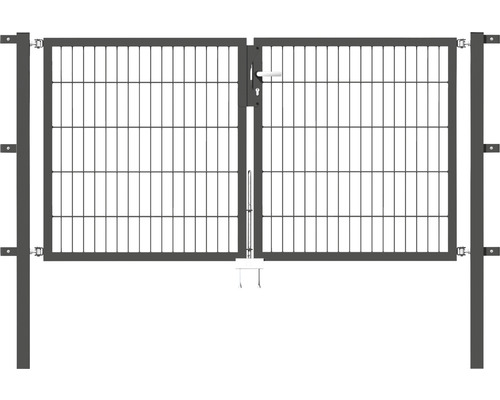 Hengda Porte de jardin 100x125 cm clôture porte cour porte clôture métal  treillis métallique porte Portail