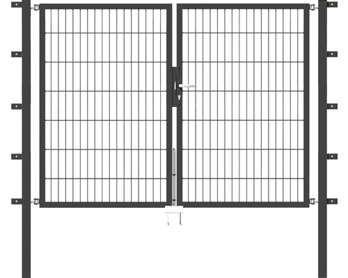 Doppeltor ALBERTS Flexo 6/5/6 200 x 140 cm inkl. Pfosten 6 x 6 cm anthrazit