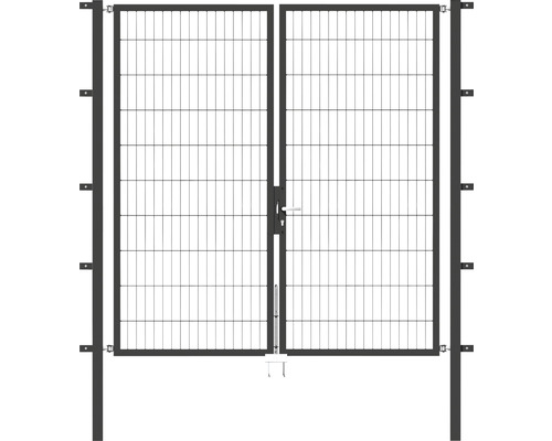 Doppeltor ALBERTS Flexo 6/5/6 200 x 200 cm inkl. Pfosten 6 x 6 cm anthrazit