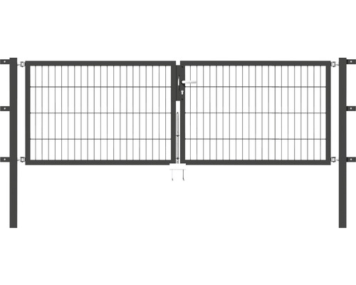 Doppeltor ALBERTS Flexo 6/5/6 250 x 80 cm inkl. Pfosten 6 x 6 cm anthrazit