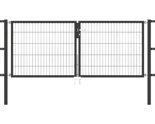 Doppeltor ALBERTS Flexo 6/5/6 250 x 100 cm inkl. Pfosten 6 x 6 cm anthrazit