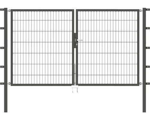 Doppeltor ALBERTS Flexo 6/5/6 250 x 140 cm inkl. Pfosten 6 x 6 cm anthrazit