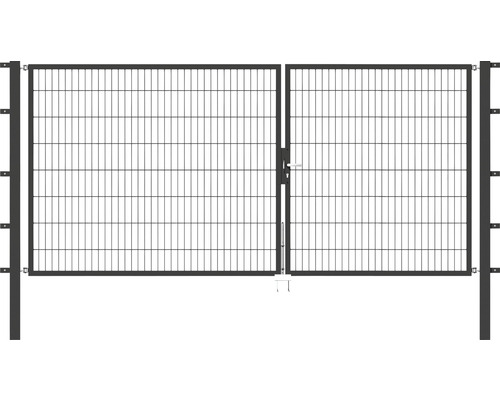 Doppeltor ALBERTS Flexo 350 x 160 cm 6/5/6 Rahmen 40x40 inkl. Pfosten 8 x 8 cm anthrazit