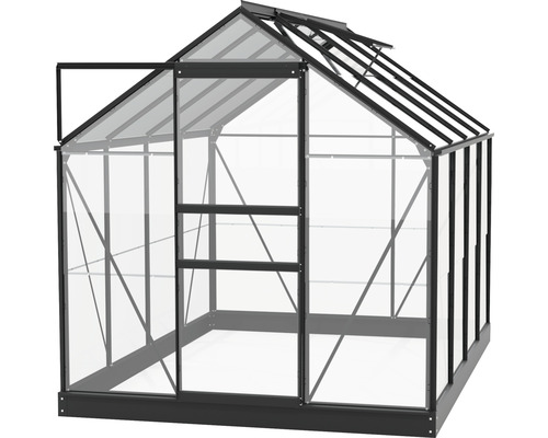 Serre avec porte et fenêtre ouvertes