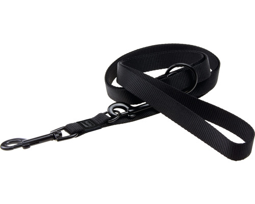 Führleine Karlie Art Sportiv Mix and Match 2 m 15 mm Gr. S schwarz Schwarze Hundeleine mit Karabinerhaken und Handschlaufe