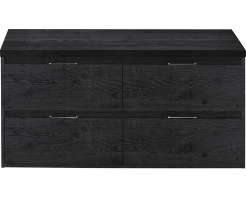 Meuble sous-lavabo avec quatre tiroirs et poignées