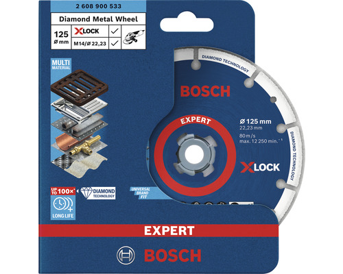 Disque à tronçonner diamant Expert Bosch pour métal, diamètre 125 mm